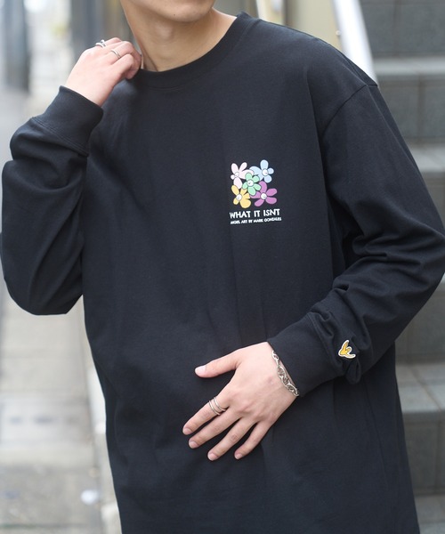(What it isNt)ART BY MARKGONZALES(ワットイットイズント)の「【MARKGONZALES】What it isNt フラワーグラフィックプリント LONG SLEEVE TEE(Tシャツ/カットソー・メンズ・ブラック/ブラウン系その他2/ホワイト系その他2/ホワイト/ブラウン/ブラック系その他2・XL/L/M)」の21枚目の写真