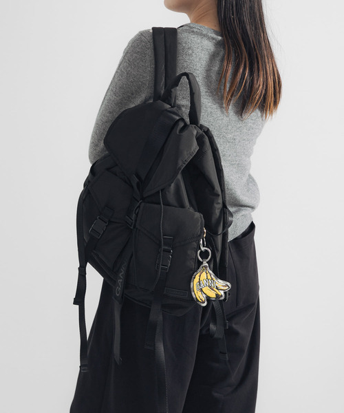 GANNI ブラック リュック・バックパック GANNI ガニー バッグ バックパック（リュック） TECH BACKPACK