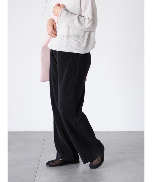 Lugnoncure（ルノンキュール）の「【セルフカット】柄アソートプリーツパンツ（その他パンツ・レディース・ブラック/ブラウン/グレー/オフホワイト・F）」の2枚目の写真