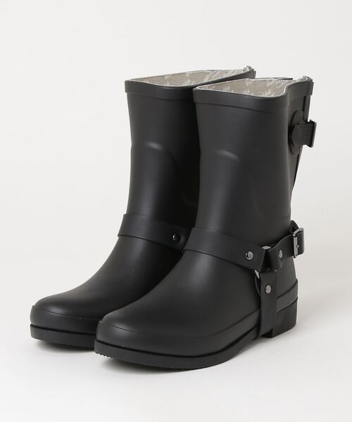 ROCKFISH WEATHERWEAR(ロックフィッシュウェザーウェア)の「ROCKFISH WEATHERWEAR/ロックフィッシュ ウェザーウェア/HARNESS WELLINGTON BOOTS MIDDLE(レインシューズ・レディース・ブラック・24.5cm/25.0cm/23.5cm/24.0cm)」の6枚目の写真