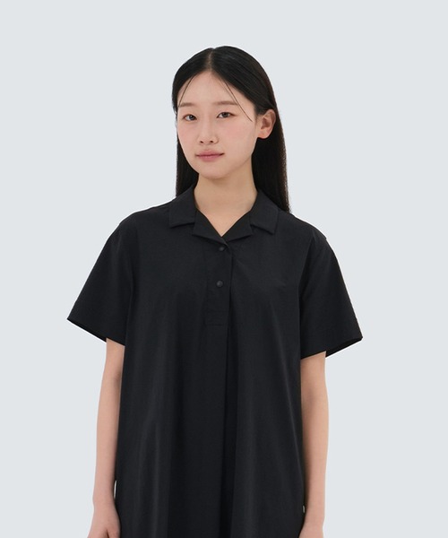 Snow Peak(スノーピーク)の「Cooling Root Collared Dress(ワンピース・メンズ・グレー/ブラック/カーキ・S/M/L)」の8枚目の写真