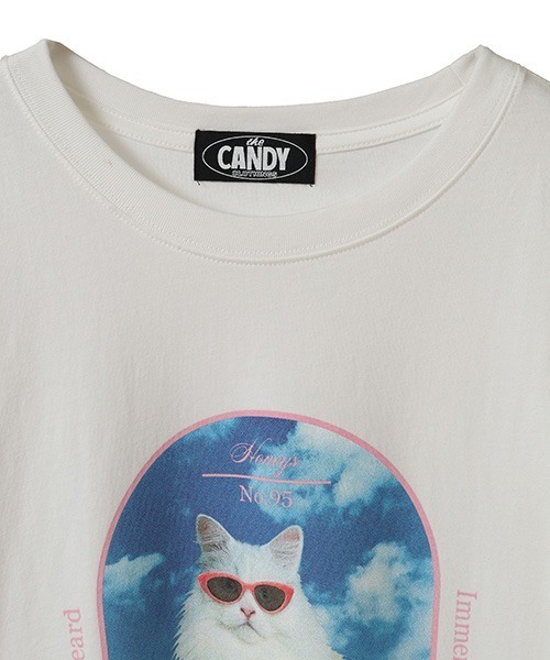 Candy Stripper(キャンディストリッパー)の「SUGARY TIMES BIG BIG Tシャツ(Tシャツ/カットソー・レディース・ブラック/ライトブルー/オフホワイト/ピンク・FREE)」の6枚目の写真