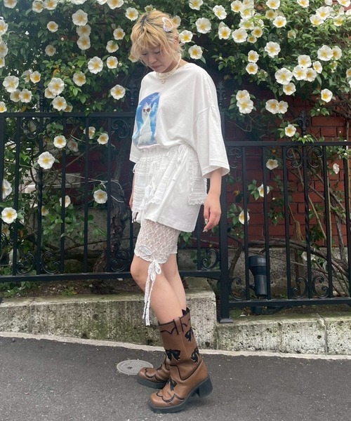 Candy Stripper(キャンディストリッパー)の「SUGARY TIMES BIG BIG Tシャツ(Tシャツ/カットソー・レディース・ブラック/ライトブルー/オフホワイト/ピンク・FREE)」の13枚目の写真