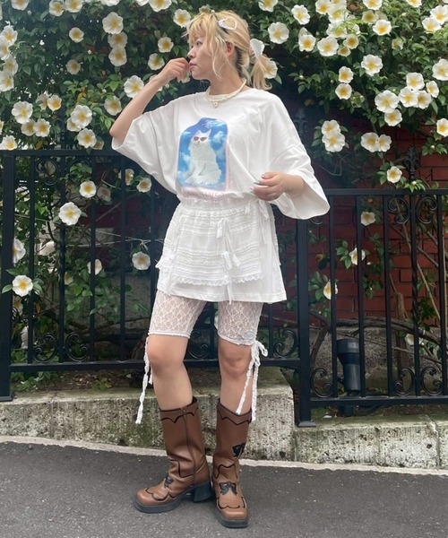 Candy Stripper(キャンディストリッパー)の「SUGARY TIMES BIG BIG Tシャツ(Tシャツ/カットソー・レディース・ブラック/ライトブルー/オフホワイト/ピンク・FREE)」の12枚目の写真