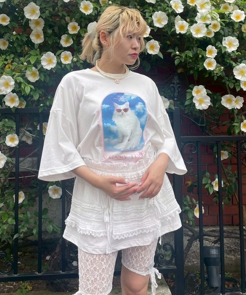 Candy Stripper(キャンディストリッパー)の「SUGARY TIMES BIG BIG Tシャツ(Tシャツ/カットソー・レディース・ブラック/ライトブルー/オフホワイト/ピンク・FREE)」の10枚目の写真