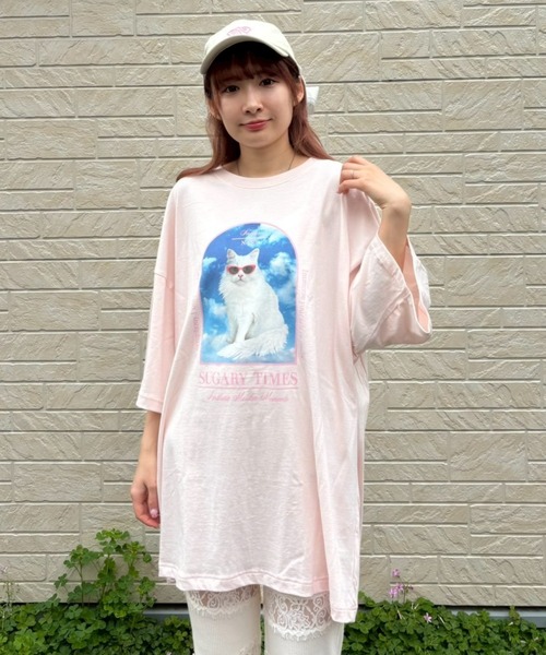Candy Stripper(キャンディストリッパー)の「SUGARY TIMES BIG BIG Tシャツ(Tシャツ/カットソー・レディース・ブラック/ライトブルー/オフホワイト/ピンク・FREE)」の15枚目の写真