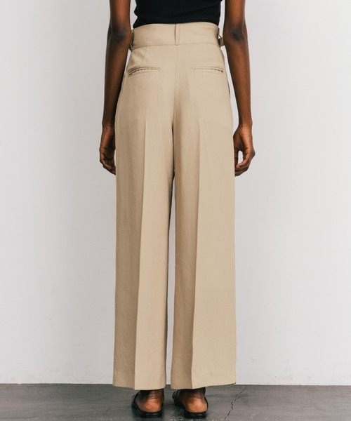 CREDONA(クレドナ)の「ACETATE GURKHA PANTS/アセテートグルカパンツ(スラックス・レディース・ブラック/アイボリー/ベージュ・0/1)」の17枚目の写真