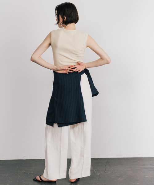 CREDONA クレドナ タックパンツ ホワイト Sサイズ ACETATE GURKHA PANTS/アセテートグルカパンツ（スラックス