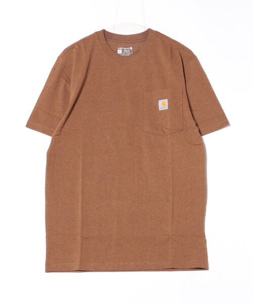 Carhartt(カーハート)の「★carhartt★カーハート Workwear 1★2-Sleeve T-Shirts ビッグシルエット ポケット半袖 ロゴ Tシャツ トップス K87(Tシャツ/カットソー・メンズ・ネイビー/ヘザーグレー/グリーン系その他2/ダークオリーブ/ベージュ/ホワイト/ブラック/チャコールグレー/ブルー/オリーブ/ブラウン/シャーベット/セージグリーン/ライム/ダークブルー・L/M/XL/S)」の5枚目の写真