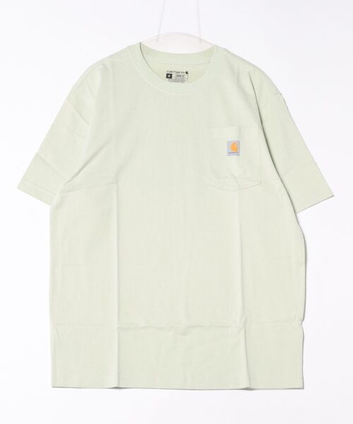 Carhartt(カーハート)の「★carhartt★カーハート Workwear 1★2-Sleeve T-Shirts ビッグシルエット ポケット半袖 ロゴ Tシャツ トップス K87(Tシャツ/カットソー・メンズ・ネイビー/ヘザーグレー/グリーン系その他2/ダークオリーブ/ベージュ/ホワイト/ブラック/チャコールグレー/ブルー/オリーブ/ブラウン/シャーベット/セージグリーン/ライム/ダークブルー・L/M/XL/S)」の10枚目の写真
