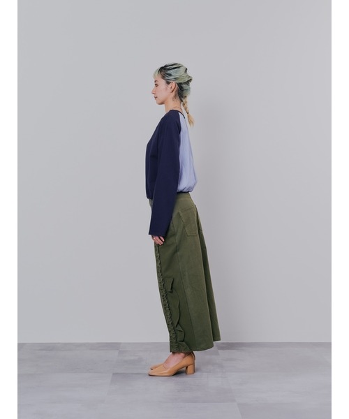 DOLLUPOOPS（ドールアップウップス）の「バックストライプトップス（Tシャツ/カットソー・レディース・アイボリー/ホワイト/ネイビー・38）」の10枚目の写真