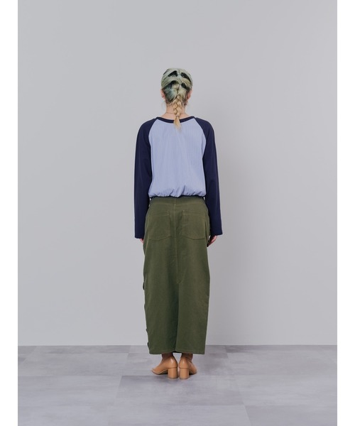 DOLLUPOOPS（ドールアップウップス）の「バックストライプトップス（Tシャツ/カットソー・レディース・アイボリー/ホワイト/ネイビー・38）」の11枚目の写真