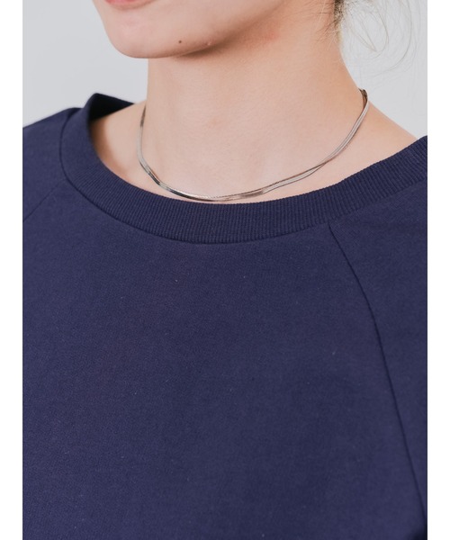 DOLLUPOOPS（ドールアップウップス）の「バックストライプトップス（Tシャツ/カットソー・レディース・アイボリー/ホワイト/ネイビー・38）」の12枚目の写真