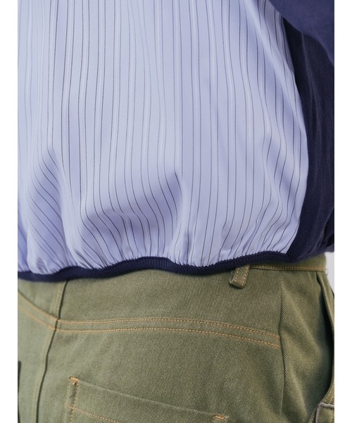 DOLLUPOOPS（ドールアップウップス）の「バックストライプトップス（Tシャツ/カットソー・レディース・アイボリー/ホワイト/ネイビー・38）」の16枚目の写真