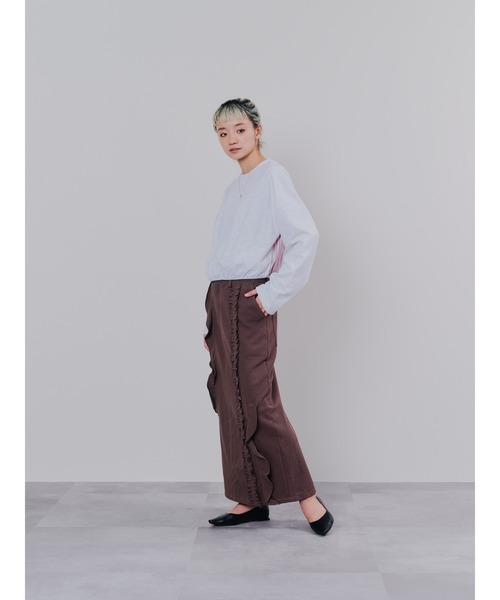 DOLLUPOOPS（ドールアップウップス）の「バックストライプトップス（Tシャツ/カットソー・レディース・アイボリー/ホワイト/ネイビー・38）」の21枚目の写真