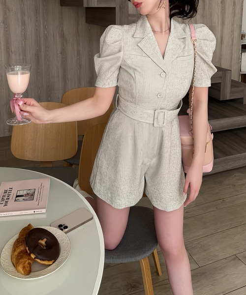 ROYAL PARTY(ロイヤルパーティー)の「サマーツイードパフスリーブテーラーコンビネゾン(つなぎ/オールインワン・レディース・オフホワイト/ブルー/その他/ブラック・FREE)」の11枚目の写真