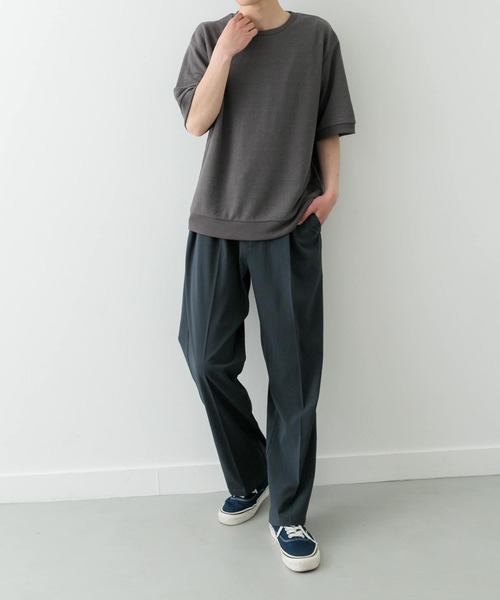 ITEMS URBANRESEARCH（アイテムズ アーバンリサーチ）の「クレープジョーゼットクルーネック Tシャツ（Tシャツ/カットソー・メンズ・ベージュ/チャコールグレー/カーキ/ブラック・SMALL/MEDIUM/LARGE）」の21枚目の写真