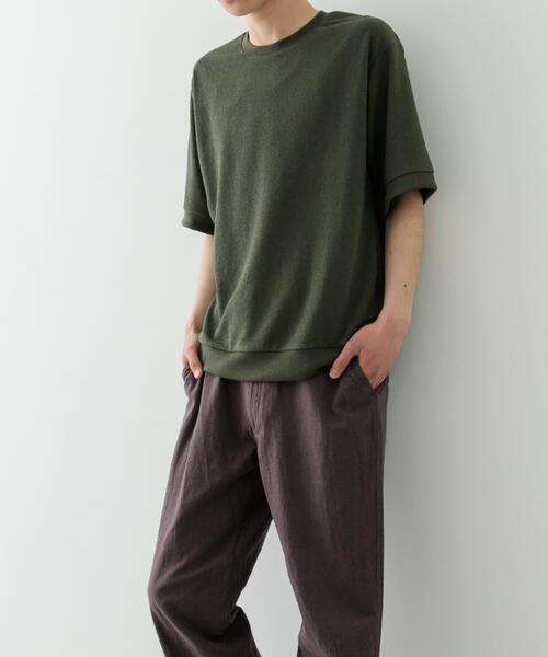 ITEMS URBANRESEARCH(アイテムズ アーバンリサーチ)の「クレープジョーゼットクルーネック Tシャツ(Tシャツ/カットソー・メンズ・ベージュ/チャコールグレー/カーキ/ブラック・SMALL/MEDIUM/LARGE)」の21枚目の写真