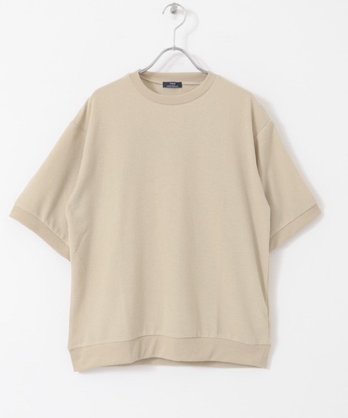 ITEMS URBANRESEARCH（アイテムズ アーバンリサーチ）の「クレープジョーゼットクルーネック Tシャツ（Tシャツ/カットソー・メンズ・ベージュ/チャコールグレー/カーキ/ブラック・SMALL/MEDIUM/LARGE）」の8枚目の写真