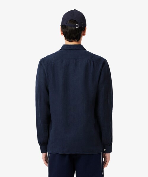 LACOSTE(ラコステ)の「リネンボタンダウン長袖シャツ(シャツ/ブラウス・メンズ・ネイビー/ホワイト/ライトブルー・38/39/40/41)」の7枚目の写真