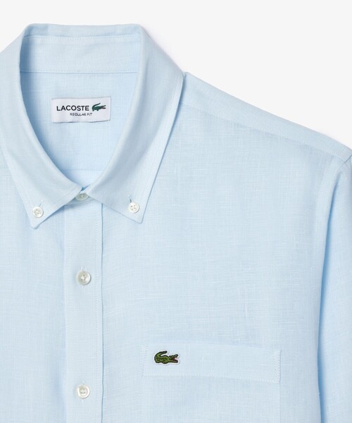 LACOSTE(ラコステ)の「リネンボタンダウン長袖シャツ(シャツ/ブラウス・メンズ・ネイビー/ホワイト/ライトブルー・38/39/40/41)」の12枚目の写真