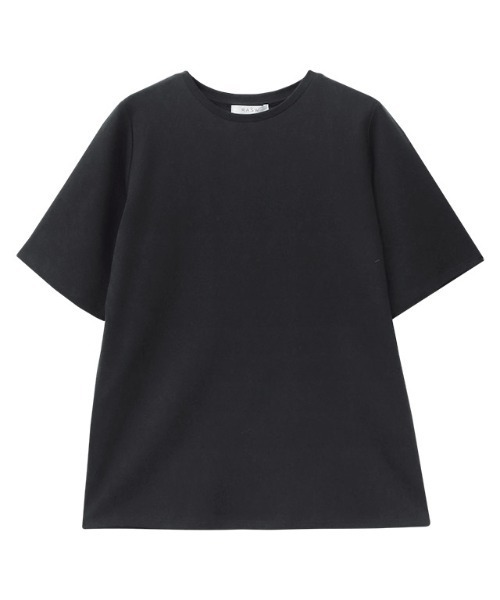 RASW（ラス）の「[RASW]コーマコットン五分袖Tシャツ（Tシャツ/カットソー・レディース・オフホワイト/ブラック・M/L/LL）」の7枚目の写真