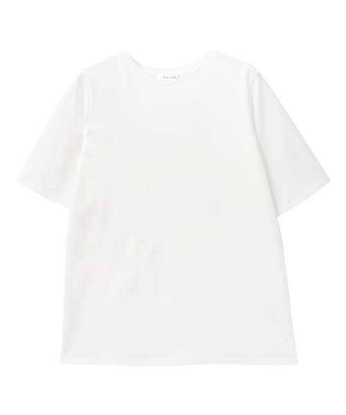 RASW（ラス）の「[RASW]コーマコットン五分袖Tシャツ（Tシャツ/カットソー・レディース・オフホワイト/ブラック・M/L/LL）」の14枚目の写真