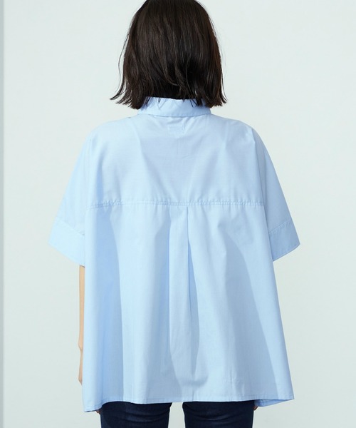 【直営店・EC別注】ボクシーハーフスリーブシャツ/体型カバー 楽天市場】【直営店・EC別注】ボクシーハーフスリーブシャツ