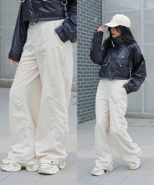 DURAS(デュラス)の「ナイロンスノーパンツ(カーゴパンツ・レディース・グリーン/ベージュ/チャコール・SMALL/MEDIUM)」の1枚目の写真