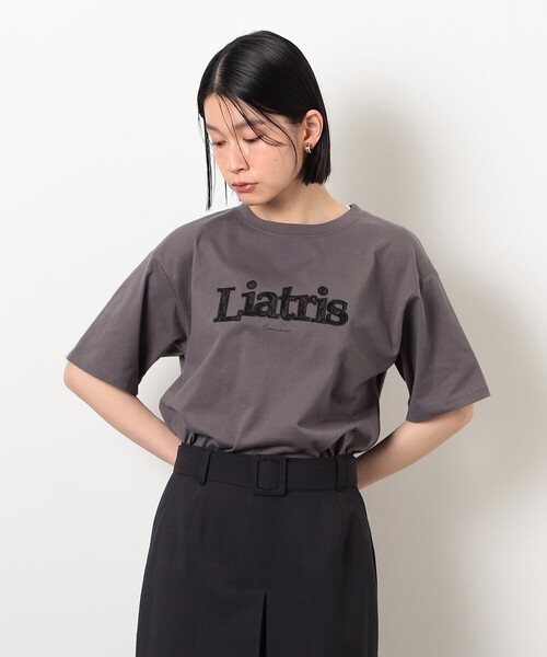 COMME CA ISM(コムサイズム)の「レース刺しゅう Tシャツ(Tシャツ/カットソー・レディース・ベージュ/ブラック/アイボリー/グレー・SMALL/LARGE/MEDIUM)」の5枚目の写真