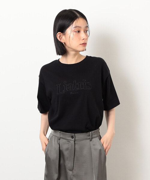 COMME CA ISM(コムサイズム)の「レース刺しゅう Tシャツ(Tシャツ/カットソー・レディース・ベージュ/ブラック/アイボリー/グレー・SMALL/LARGE/MEDIUM)」の12枚目の写真