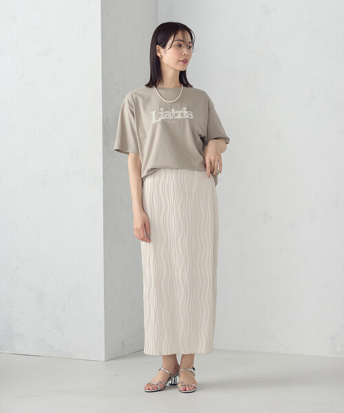 COMME CA ISM(コムサイズム)の「レース刺しゅう Tシャツ(Tシャツ/カットソー・レディース・ベージュ/ブラック/アイボリー/グレー・SMALL/LARGE/MEDIUM)」の13枚目の写真