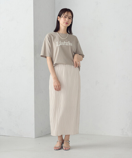 COMME CA ISM(コムサイズム)の「レース刺しゅう Tシャツ(Tシャツ/カットソー・レディース・ベージュ/ブラック/アイボリー/グレー・SMALL/LARGE/MEDIUM)」の14枚目の写真