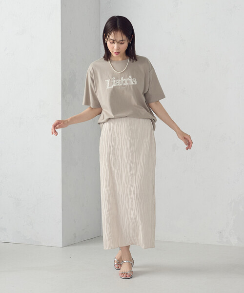 COMME CA ISM(コムサイズム)の「レース刺しゅう Tシャツ(Tシャツ/カットソー・レディース・ベージュ/ブラック/アイボリー/グレー・SMALL/LARGE/MEDIUM)」の15枚目の写真