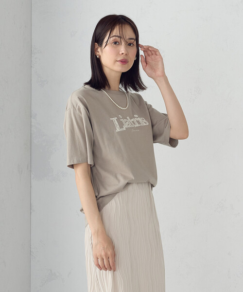 COMME CA ISM(コムサイズム)の「レース刺しゅう Tシャツ(Tシャツ/カットソー・レディース・ベージュ/ブラック/アイボリー/グレー・SMALL/LARGE/MEDIUM)」の18枚目の写真