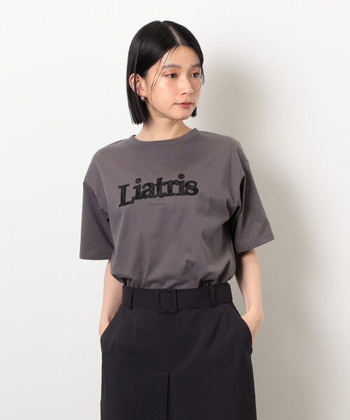 COMME CA ISM(コムサイズム)の「レース刺しゅう Tシャツ(Tシャツ/カットソー・レディース・ベージュ/ブラック/アイボリー/グレー・SMALL/LARGE/MEDIUM)」の4枚目の写真