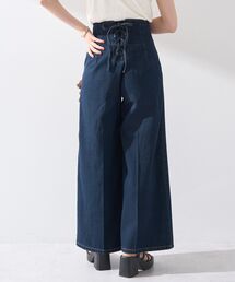 フロントZIPバックレースアップデニム