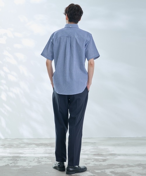 Arnold Palmer（アーノルドパーマー）の「ギンガムチェック 半袖 シャツ（シャツ/ブラウス・メンズ・ブラック/ネイビー/グリーン・M/L/LL）」の13枚目の写真