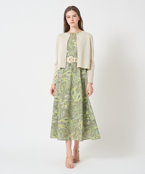 【美品】アナイ ジョーゼットボートネックワンピース レース 38 アイボリー 美品】アナイ ジョーゼットボートネックワンピース レース 38 アイボリー