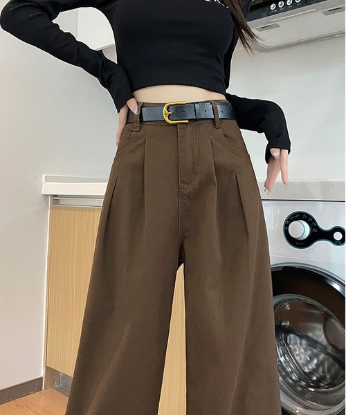 MAISON DE THERESE(メゾン ド テレーズ)の「ハイウエスト ボーイフレンドデニム(デニムパンツ・レディース・ベージュ/インディゴブルー/ライトブルー/ホワイト/ブルー/ブラウン・S/M/L/XS/XL/XX-LARGE/X-LARGE)」の3枚目の写真