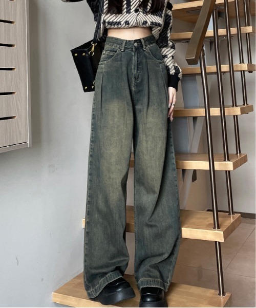 セール】ハイウエスト ボーイフレンドデニム（デニムパンツ）｜MAISON