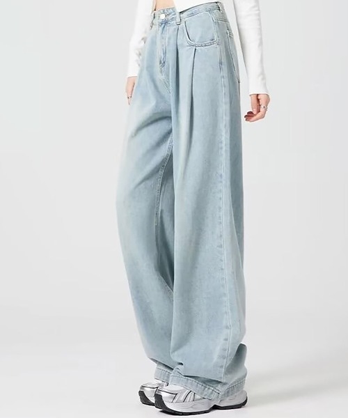 MAISON DE THERESE（メゾン ド テレーズ）の「ハイウエスト ボーイフレンドデニム（デニムパンツ・レディース・ベージュ/インディゴブルー/ライトブルー/ホワイト/ブルー・S/M/L/XS/XL/XX-LARGE/X-LARGE）」の15枚目の写真