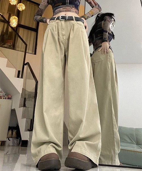 MAISON DE THERESE（メゾン ド テレーズ）の「ハイウエスト ボーイフレンドデニム（デニムパンツ・レディース・ベージュ/インディゴブルー/ライトブルー/ホワイト/ブルー・S/M/L/XS/XL/XX-LARGE/X-LARGE）」の7枚目の写真