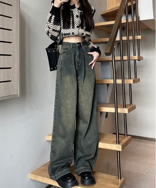 MAISON DE THERESE（メゾン ド テレーズ）の「ハイウエスト ボーイフレンドデニム（デニムパンツ・レディース・ベージュ/インディゴブルー/ライトブルー/ホワイト/ブルー・S/M/L/XS/XL/XX-LARGE/X-LARGE）」の21枚目の写真