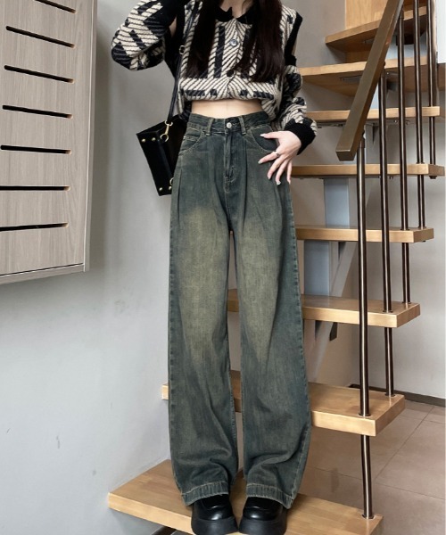 MAISON DE THERESE（メゾン ド テレーズ）の「ハイウエスト ボーイフレンドデニム（デニムパンツ・レディース・ベージュ/インディゴブルー/ライトブルー/ホワイト/ブルー・S/M/L/XS/XL/XX-LARGE/X-LARGE）」の18枚目の写真