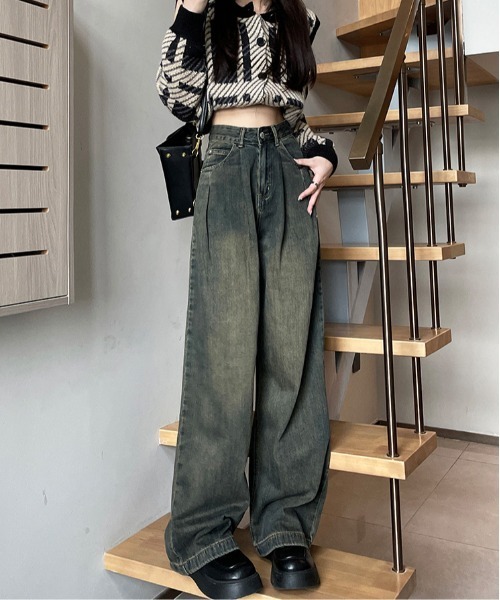 MAISON DE THERESE（メゾン ド テレーズ）の「ハイウエスト ボーイフレンドデニム（デニムパンツ・レディース・ベージュ/インディゴブルー/ライトブルー/ホワイト/ブルー・S/M/L/XS/XL/XX-LARGE/X-LARGE）」の16枚目の写真