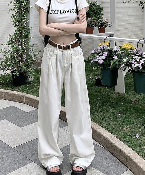 MAISON DE THERESE（メゾン ド テレーズ）の「ハイウエスト ボーイフレンドデニム（デニムパンツ・レディース・ベージュ/インディゴブルー/ライトブルー/ホワイト/ブルー・S/M/L/XS/XL/XX-LARGE/X-LARGE）」の22枚目の写真