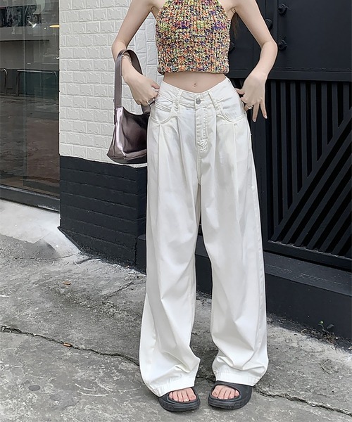 MAISON DE THERESE(メゾン ド テレーズ)の「ハイウエスト ボーイフレンドデニム(デニムパンツ・レディース・ベージュ/インディゴブルー/ライトブルー/ホワイト/ブルー/ブラウン・S/M/L/XS/XL/XX-LARGE/X-LARGE)」の21枚目の写真