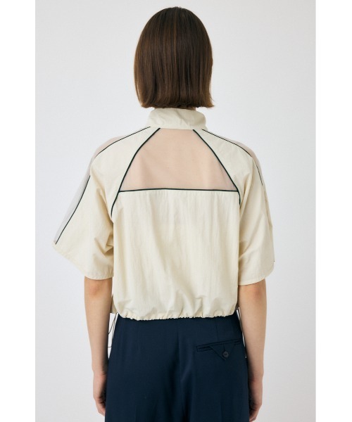 1日限定値下げ moussy PIPING VELOUR TRACK ジャケット セール】PIPING HALF SLEEVE トラックジャケット（ナイロン