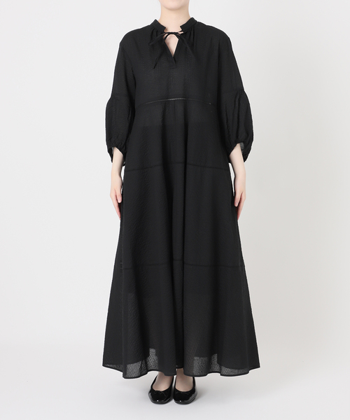 IENA◆22SS/袖フレアティアードワンピース/36/レーヨン/GRN/22-040-900-9260-2-0 IENA（イエナ）の「袖フレア ティアードワンピース（ワンピース